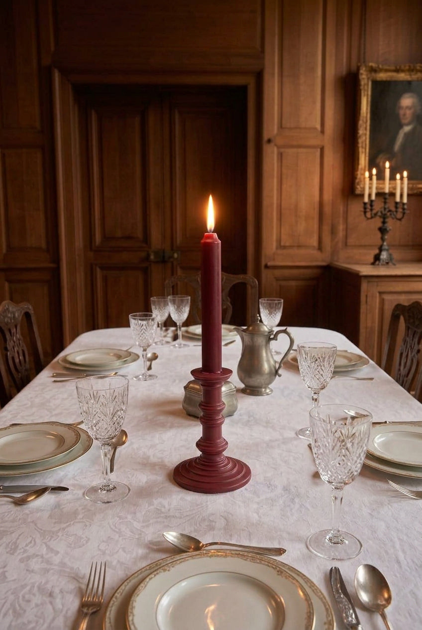 Effimera in Rosa Antico - candela candelabro interamente in cera
