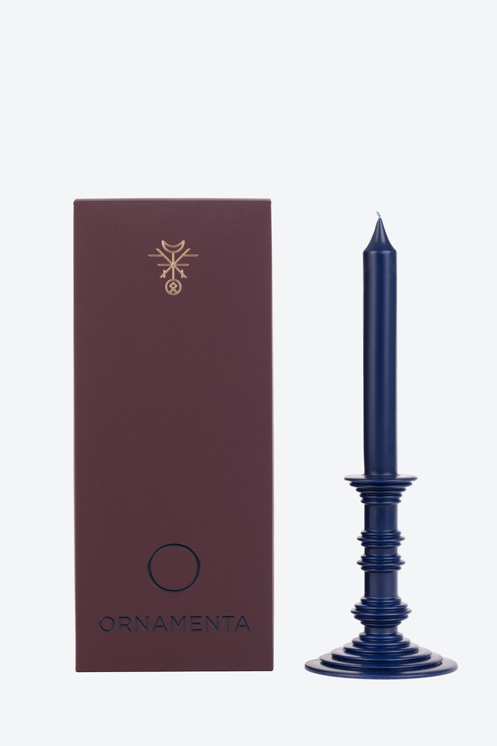 Effimera Blu Royal - candela candelabro interamente in cera