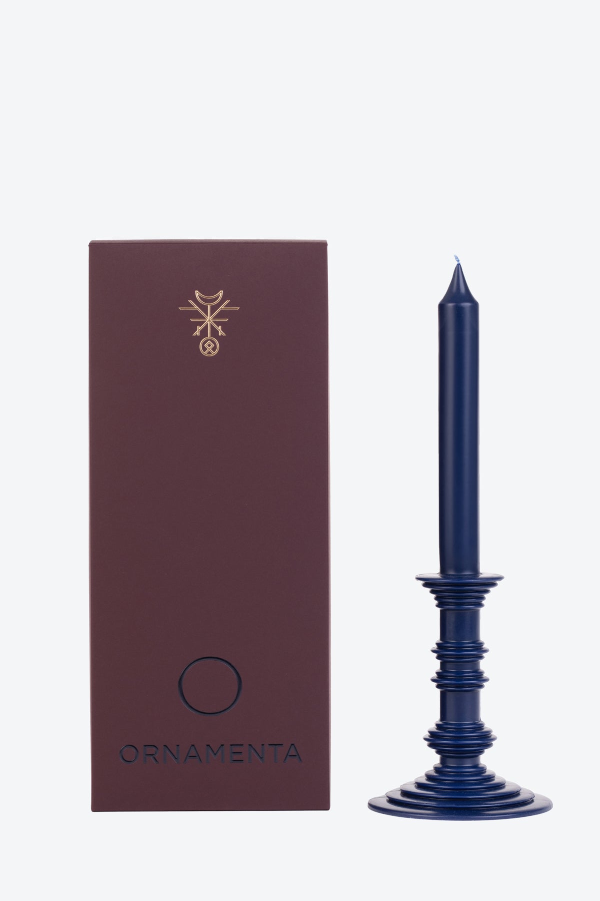 Effimera Blu Royal - candela candelabro interamente in cera