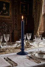 Effimera Blu Royal - candela candelabro interamente in cera