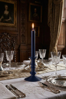 Effimera Blu Royal - candela candelabro interamente in cera