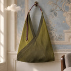 Borsa Baccello plissettata con manico in pelle