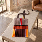 Borsa tote Brownie plissettata nelle tonalità del marrone