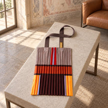 Borsa tote Brownie plissettata nelle tonalità del marrone