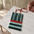 Borsa tote Smeralda plissettata nelle tonalità del verde