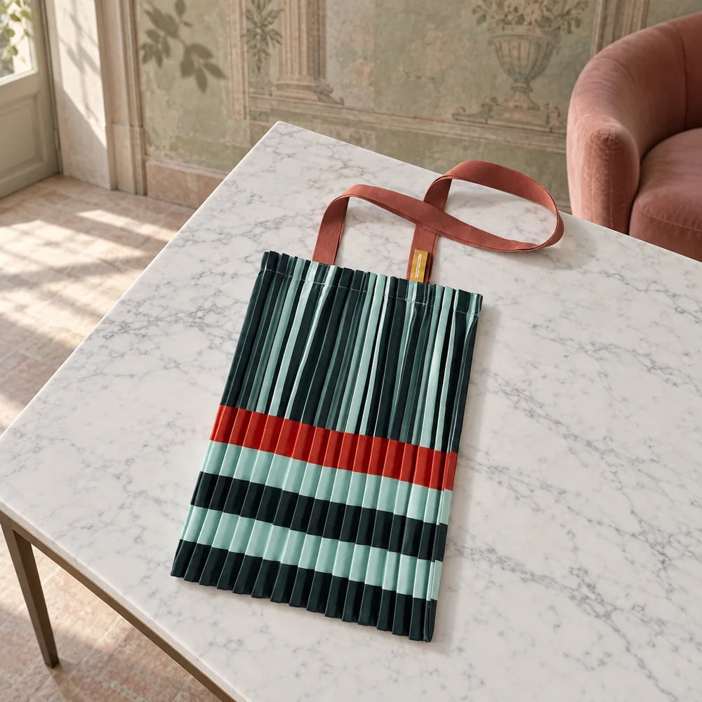 Borsa tote Smeralda plissettata nelle tonalità del verde