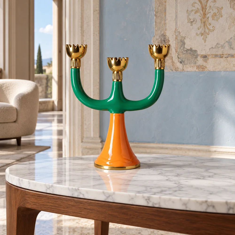 Candelabro retrò per 3 candele