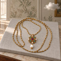 Collana lunga Isabella con pendente decorato