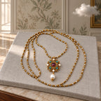 Collana lunga Isabella con pendente decorato