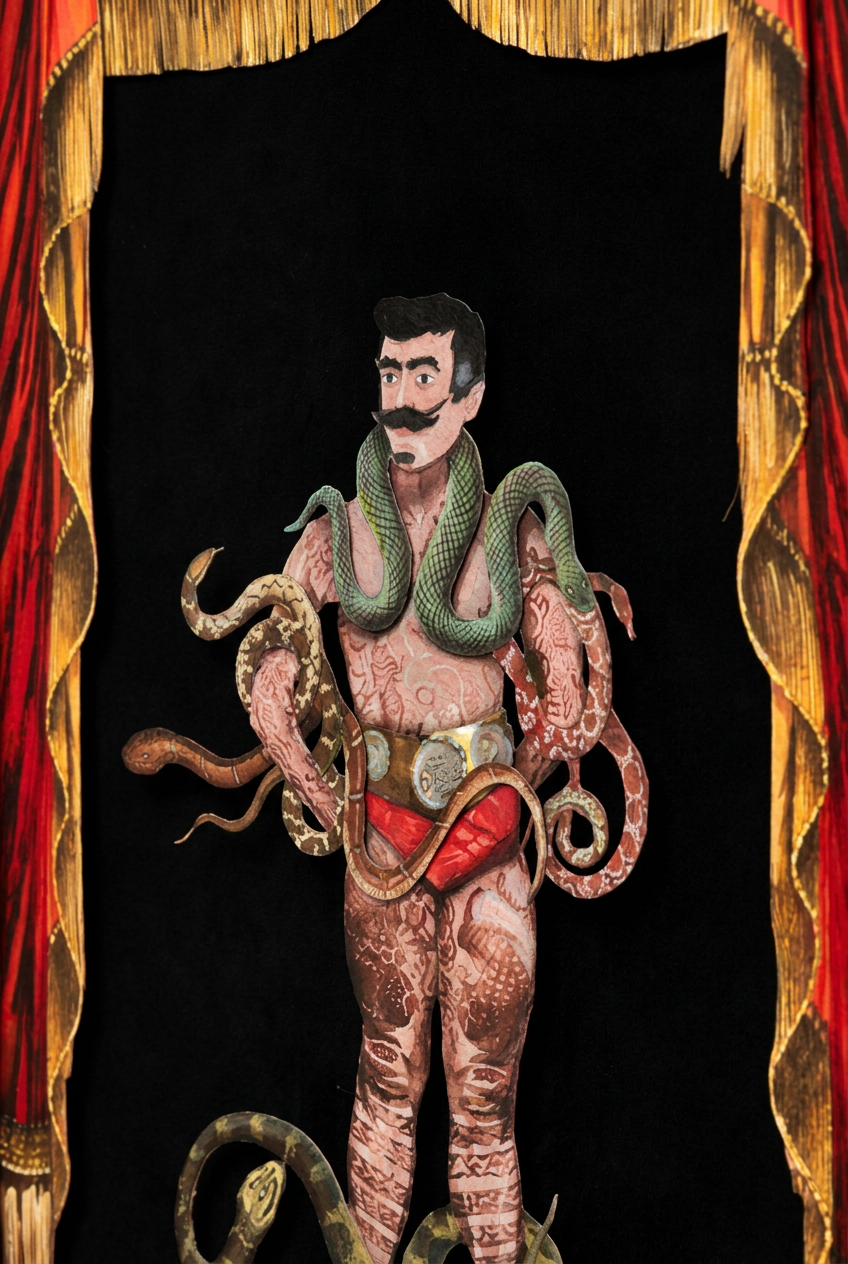 L'uomo tatuato - opera d'arte tridimensionale pezzo unico firmato