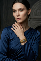 Misericorde — bracciale rigido in ottone flash oro