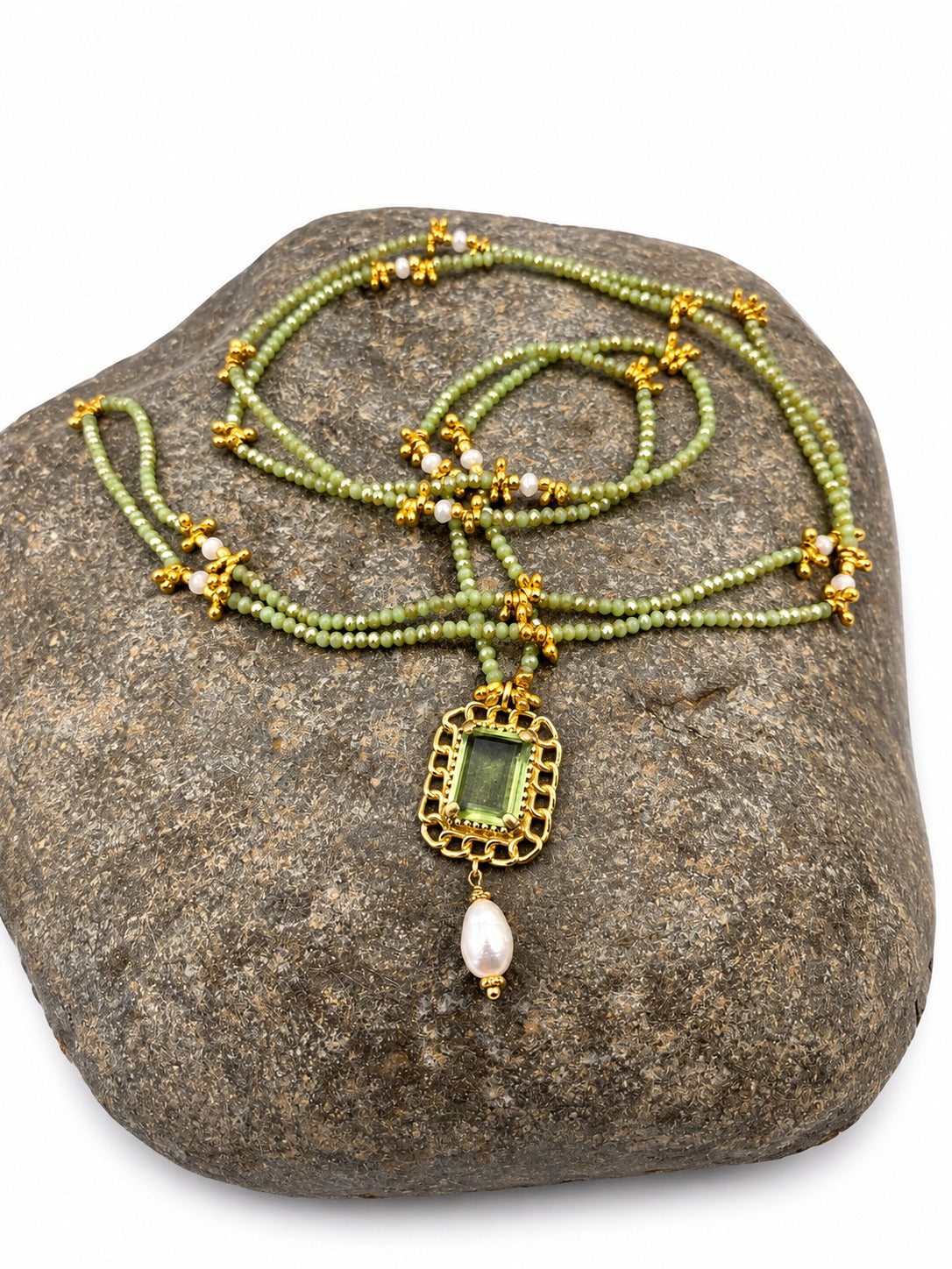 Collana lunga Aurora con ametista