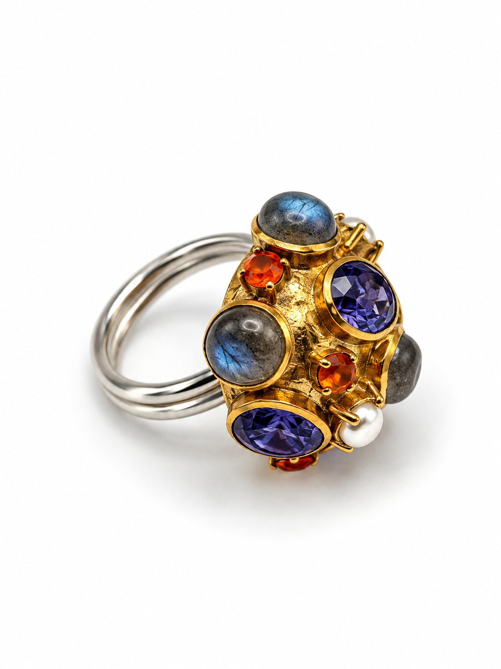 Anello Sultano multipietra regolabile