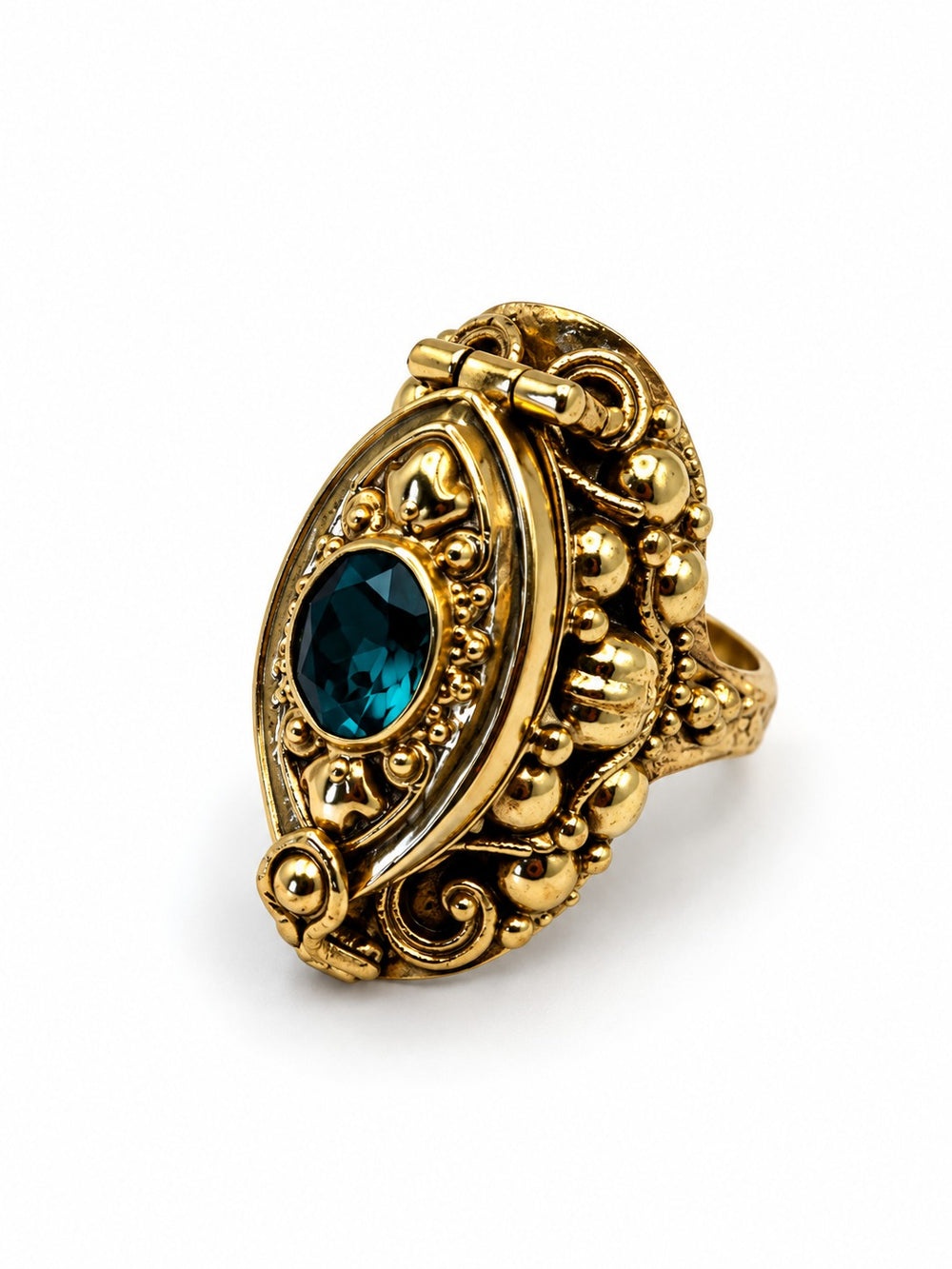 Anello con segreto Marquise Blu