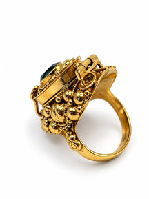 Anello con segreto Marquise Blu