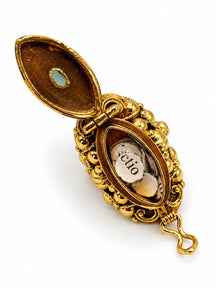 Anello con segreto Marquise Blu