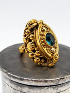 Anello con segreto Marquise Blu