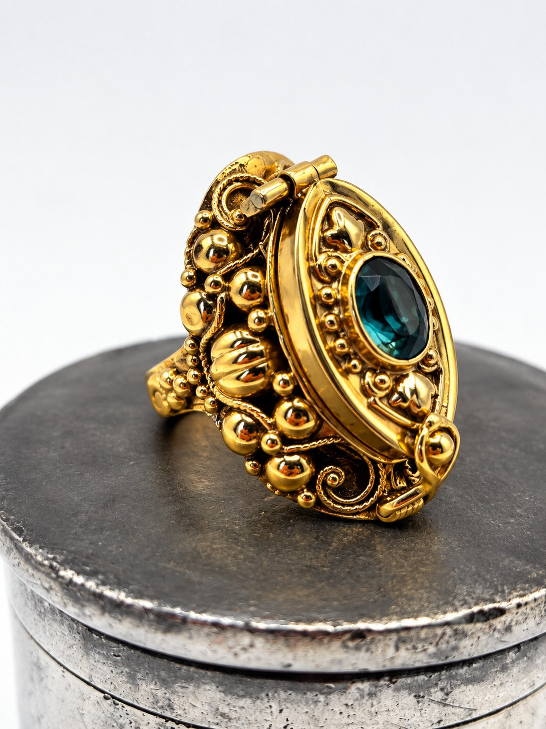 Anello con segreto Marquise Blu