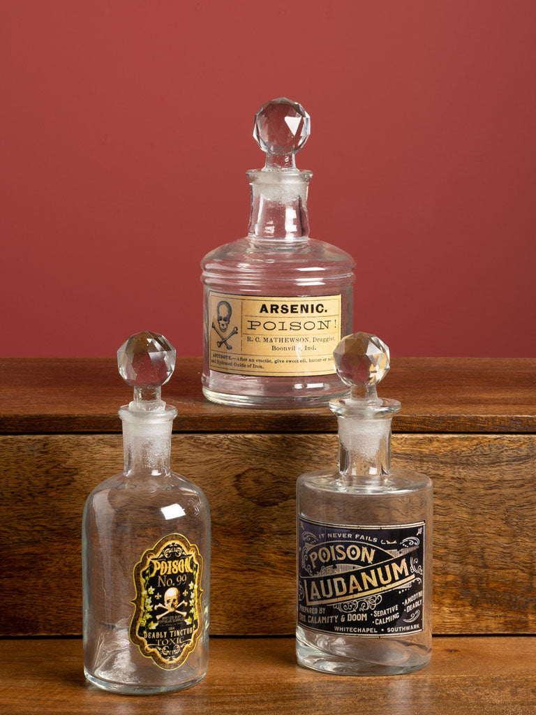 Poison — set di 3 boccette decorative in vetro