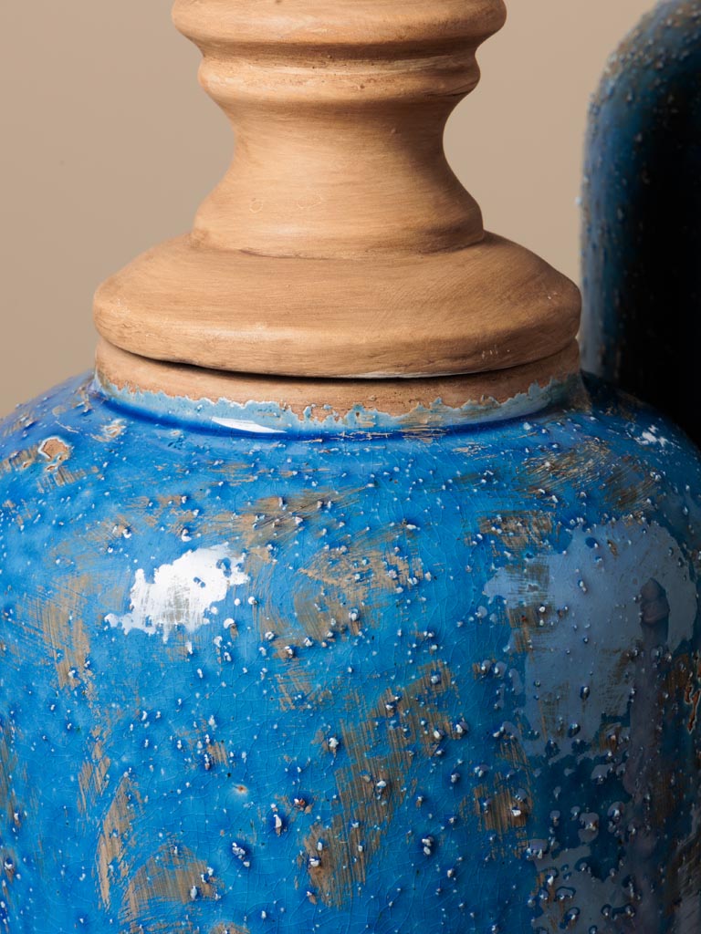 Jerico — vaso decorativo blu grande